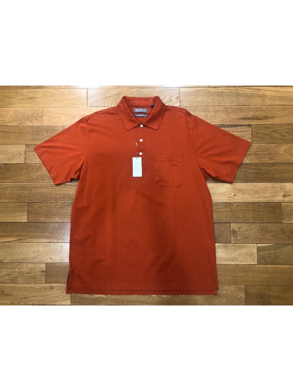 NWT Daniel Cremieux Signature Collection Mercerized Cotton Burnt Orange Polo - L